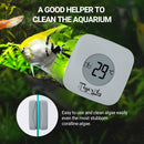 Magnetic Aquarium Glass Cleaner 2 in 1 Floating Scraper Thermometer