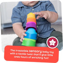 Fat Brain Toys Dimpl Stack Baby Sensory Toy 6m+ Developmental Stacking