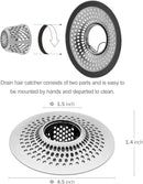 LEKEYE Stainless Steel Shower Drain Hair Catcher Bath Sink Strainer Protector