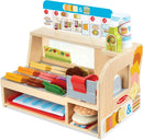 Melissa & Doug Slice & Stack Wooden Sandwich Counter Shop Kids Pretend Play Set