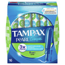 Tampax Pearl Compact Super Tampons Multipack Applicator Comfort