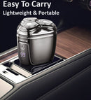 Electric Shaver Men Cordless Waterproof Rotary Razor LCD USB-C Wet & Dry