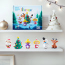 Hey Clay Winter Holidays Air Dry Clay Kit 15 Cans + Sculpting Tools Kids Craft