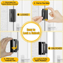 Home Security Door Locks 2 Pack Metal Reinforcement Lock 1000lbs 3" Withstands