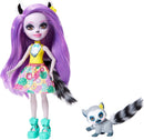 Mattel Enchantimals Larissa Lemur Doll 6" with Ringlet Animal Figure GFN44