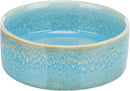 TRIXIE Ceramic Dog Bowl 400ml Blue Pet Food Water Bowl 13cm Dishwasher Safe