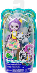 Mattel Enchantimals Larissa Lemur Doll 6" with Ringlet Animal Figure GFN44