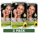 Garnier Nutrisse Ultra Creme Hair Dye 1 Black Permanent Nourishing Colour