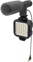 Digipower CINE Video Vlogging Kit LED Light & Microphone 2 Piece Set