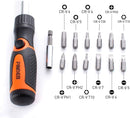 FINDER 14pc Security Bit Set w/ Ratcheting Screwdriver Tamper Proof XJ193234P