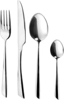 Kasanova Delta 24 Piece Cutlery Set Stainless Steel Silver Dinner Set