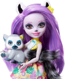 Mattel Enchantimals Larissa Lemur Doll 6" with Ringlet Animal Figure GFN44