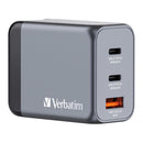Verbatim 65W GaN Wall Charger USB-C PD 3 Port UK EU US Travel