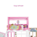 Barbie Dollhouse Playset With Doll & 2 Level House Furniture Puppy HHY40 Mattel