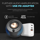 Creative Pebble X 30W USB-C Bluetooth Desktop PC Speakers RGB 2.0 Light Black
