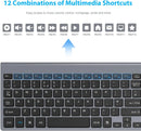 LeadsaiL Wireless Keyboard Mouse Set USB UK QWERTY Compact PC Mac, Grey