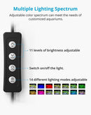 Aquarium LED Light Clip On 6W RGB Full Spectrum Fish Tank Remote