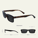 OPULIZE PEP Reading Sunglasses Women Men UV400 Brown Rectangular Glasses +2.5