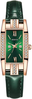 Modiya Women’s 36mm Rose Gold Quartz Dress Watch Emerald Green Dial