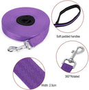 Vivifying 10M Dog Training Lead Long Line Nylon Recall Leash Purple 32FT