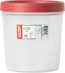 Tatay 1L Airtight Food Storage Containers Red BPA Free Microwave Safe, 3 Pack