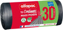 Alfapac 30L Maxi Bin Bags Heavy Duty Refuse Sacks 15 Bags Made in France 3 or 6
