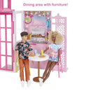 Barbie Dollhouse Playset With Doll & 2 Level House Furniture Puppy HHY40 Mattel