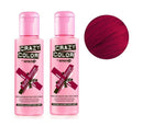 Crazy Color Ruby Rouge Hair Dye 100ml Semi Permanent Vegan Colour Cream - 2 Pack