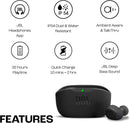 JBL Wave Buds Wireless Earbuds Bluetooth IP54 Waterproof 32H Playtime