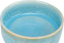 TRIXIE Ceramic Dog Bowl 400ml Blue Pet Food Water Bowl 13cm Dishwasher Safe