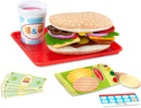 Melissa & Doug Slice & Stack Wooden Sandwich Counter Shop Kids Pretend Play Set