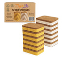 Eco Kitchen Sponges 12 Pack Natural Loofah Non Scratch Compostable Scrub Pads
