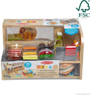 Melissa & Doug Slice & Stack Wooden Sandwich Counter Shop Kids Pretend Play Set