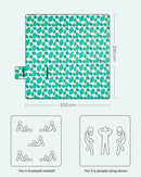 SONGMICS XXL Picnic Blanket 200x200cm Waterproof Fleece Foldable Mat GCM78Y