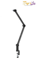 Microphone Boom Arm Desk Stand Tablet Holder Universal Mic Arm Cable Management