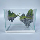 Nano Aquarium 6L Ultra White Glass Fish Tank Aquascape Sky City Suspended Rock