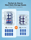 AstroAI Mini Fridge 6L 8 Can Cooler Warmer AC DC Small Fridge Car Bedroom