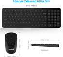 LeadsaiL Wireless Keyboard Mouse Set USB UK QWERTY Compact PC Mac