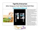 Mini Aquarium Hang On Filter USB External Fish Tank Waterfall 250L/H