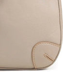 Le Sabbi Womens Beige Genuine Leather Shoulder Bag Handbag 81667BG