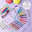Crochet Kit for Beginners Adults Kids 80 Piece Yarn Hooks Starter Set Guide