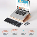 LeadsaiL Wireless Keyboard Mouse Set USB UK QWERTY Compact PC Mac, Grey