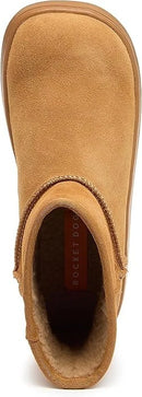 Rocket Dog Sugarrush Women's Tan Suede Ankle Boot Pull On Shoe, Camel - UK8 EU41