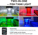 10W Aquarium Filter with LED Light 2 in 1 255L/H for Fish Tanks up to 60L
