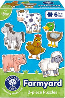 Orchard Toys Farmyard Jigsaw Puzzle 6x2 Piece Toddler Puzzle Age 18 Months+