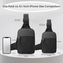 Crossbody Sling Bag Chest Pack Dual Pocket Water Resistant Phone Holder, Large