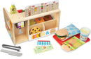 Melissa & Doug Slice & Stack Wooden Sandwich Counter Shop Kids Pretend Play Set