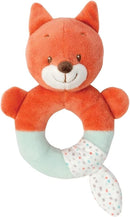 Nattou Fox Oscar Plush Rattle 14cm Fannie & Oscar Baby Toy Orange