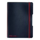 Herlitz Notebook Folder A5 Squared Pages Hard Cover Black 11361557