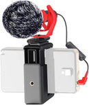 DigiPower Universal Directional Microphone Phone Holder TRS & TRRS Cable & Case